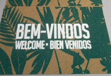 Capachos de fibra de coco de boas vindas Real tapetes RJ